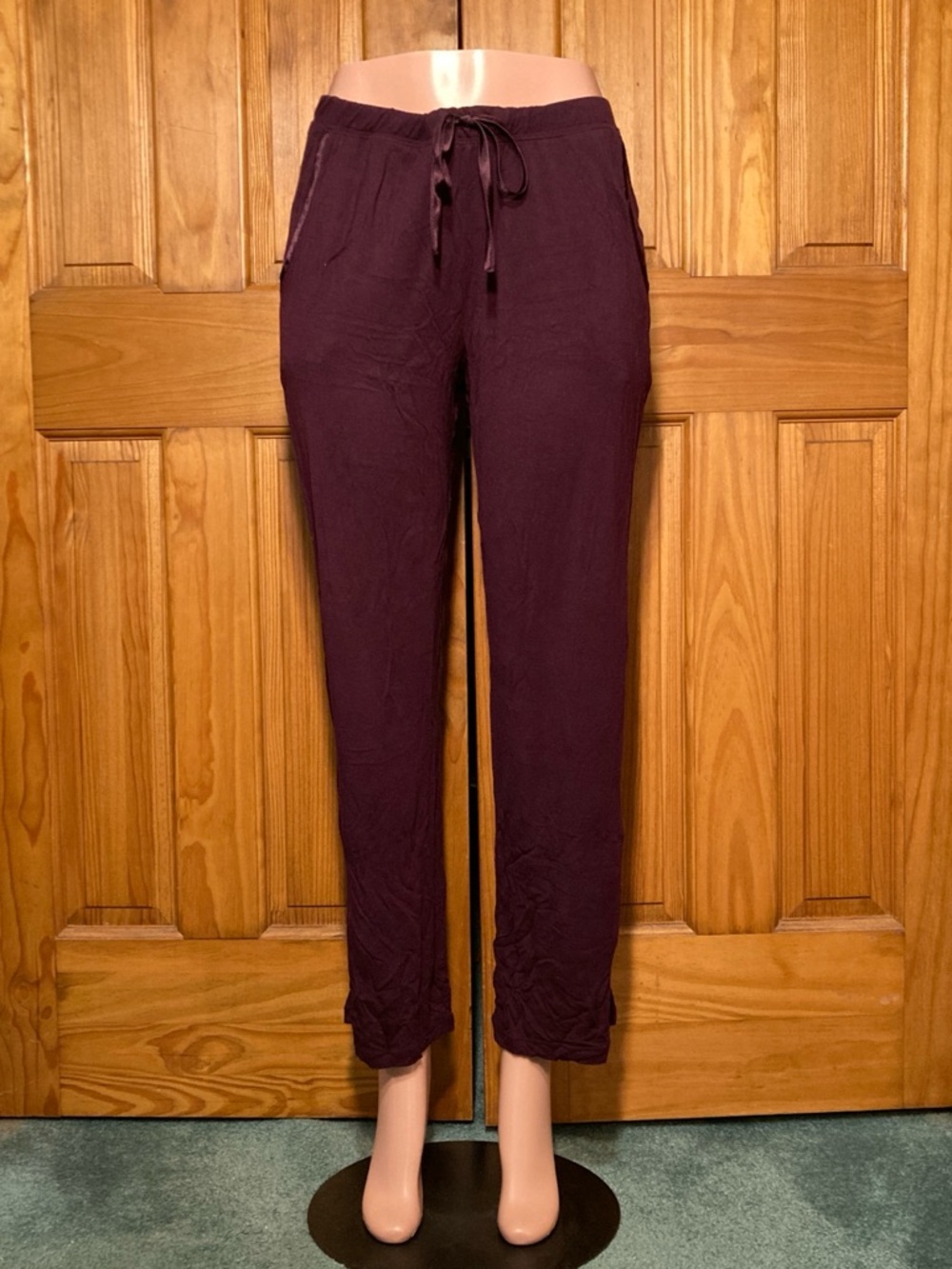 NWOT Midnight Lounge Vintage 80s 90s Pajama Pants Pull On Purple Size M Medium